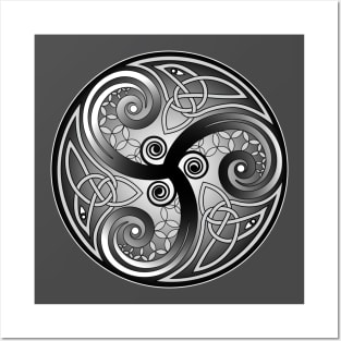 April Triskelion Gray Posters and Art